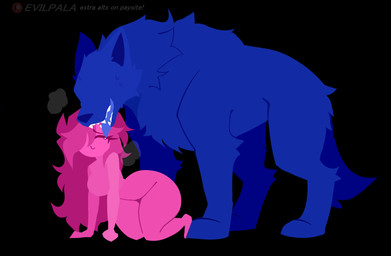 duo female feral kneeling larger_male looking_at_another male male/female minimalist size_difference tongue tongue_out evilpala human mammal absurd_res hi_res