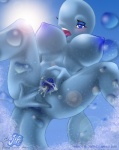 anthro big_breasts blue_body blue_eyes blue_nipples blue_pussy breasts day female genitals huge_breasts looking_at_viewer macro masturbation membrane_(anatomy) nipples open_mouth orgasm outside pussy sea sky solo sun tail vaginal vaginal_masturbation water webbed_hands y2k_(graphic_design) janner3d wendy cetacean mammal marine physeteroid sperm_whale toothed_whale whale 2011 blue_theme