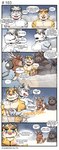 anthro blush dialogue flirting hot_spring male male/male nipple_piercing nipples nude piercing text water h155296 gym_pals myosotis_(gym_pals) pal_(gym_pals) deer felid lion mammal pantherine tiger comic english_text hi_res