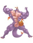 abs anthro balls big_balls big_muscles big_penis claws flexing genitals horn huge_balls huge_muscles huge_penis huge_thighs long_tail male multicolored_body multicolored_scales muscular muscular_anthro muscular_arms muscular_legs muscular_male muscular_thighs orange_claws penis pink_body pink_scales purple_body purple_scales scales solo tail thick_thighs wings yellow_eyes dnapalmhead disney disney_parks epcot journey_into_imagination mythology walt_disney_world figment dragon mythological_creature mythological_scalie scalie absurd_res hi_res