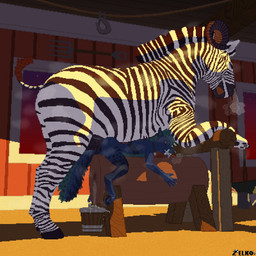 anal anal_penetration animal_genitalia animal_penis anthro anthro_on_feral anthro_penetrated barn bestiality black_sclera blue_body blue_fur bodily_fluids breath breeding_mount bucket clenched_teeth collar collar_tag container cum cum_drip cum_in_bucket cum_in_container cum_in_sex_toy dominant dominant_feral dripping duo dusk ear_piercing equine_genitalia equine_penis erection facial_piercing feral feral_penetrating feral_penetrating_anthro fur genital_fluids genitals horn huge_penetration interspecies male male/male male_feral male_on_feral male_penetrated male_penetrating male_penetrating_male musk musky_penis nose_piercing penetration penile penile_penetration penis penis_milking piercing quadruped raised_tail sex size_difference snorting striped_body stripes sweat sweaty_body sweaty_genitalia sweaty_penis tail tail_fluff teeth conditional_dnp zelkothezeeb maverick_(galaxy) zelko canid canine canis equid equine felkin hybrid hyena mammal wolf zebra 1:1 digital_media_(artwork) hi_res pixel_(artwork)