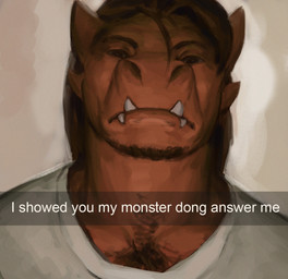 anthro body_hair camera_view caption chest_hair clothed clothing hair humor looking_at_viewer male selfie solo teeth text rowf mythology please_respond snapchat dragon mythological_creature mythological_scalie scalie english_text hi_res meme