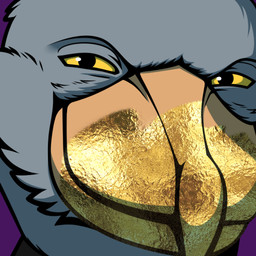 beak beak_closed black_eyes bodypaint close-up clothing face_paint feathers gold_paint grey_body grey_feathers looking_at_viewer male mouth_closed paint paintman pupils purple_background shoebill_(rainbow_shoebill) simple_background smile smiling_at_viewer smirk smirking_at_viewer smug solo tan_beak yellow_sclera conditional_dnp ratte avian bird pelecaniform shoebill 1:1 cel_shading digital_drawing_(artwork) digital_media_(artwork) headshot_portrait portrait shaded