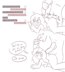 all_fours anthro breasts butt chatting dialogue duo ear_grab electronics female female_penetrated hair male male/female male_penetrating male_penetrating_female nipples nude on_phone penetration phone sex simple_background speech_bubble text nova_rain noozy lagomorph leporid mammal rabbit 2022 absurd_res digital_drawing_(artwork) digital_media_(artwork) english_text hi_res sketch