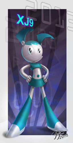 4_fingers blue_body border fingers grey_border hands_on_hips looking_at_viewer machine metallic_body midriff navel not_furry pigtails proud smile solo standing thick_calves thin_thighs unusual_navel white_body year fernando_faria my_life_as_a_teenage_robot nickelodeon jenny_wakeman android humanoid robot robot_humanoid 2013 hi_res signature