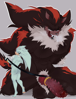 abs anthro balls big_balls big_butt big_penis bodily_fluids bound butt chest_tuft duo erection extreme_size_difference feet fluffy genital_fluids genital_leash genitals half-closed_eyes hands_behind_back holding_leash holding_object huge_balls huge_penis hybrid_genitalia hybrid_penis it'll_never_fit kneeling knot knotted_penis larger_male leash licking licking_lips licking_own_lips looking_at_viewer male male/male muscular muscular_anthro muscular_male narrowed_eyes nude pawpads pecs penile_spines penis penis_leash pubes saliva saliva_string seductive self_lick sharp_teeth simple_background size_difference smile tail teeth toes tongue tongue_out tuft fucked_up_smosh sega sonic_the_hedgehog_(series) shadow_the_hedgehog silver_the_hedgehog eulipotyphlan hedgehog mammal absurd_res digital_media_(artwork) hi_res