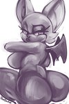 anthro big_breasts big_butt biped breasts butt eyelashes female looking_back membrane_(anatomy) membranous_wings pupils solo thick_thighs wings ramdoctor sega sonic_the_hedgehog_(series) rouge_the_bat bat mammal hi_res sketch