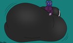 anthro balls_outline big_breasts big_bulge big_butt black_clothing bottomwear breasts bulge bulge_expansion bulge_rubbing butt clothing detailed_bulge expansion genital_outline gynomorph huge_breasts huge_bulge huge_butt hyper hyper_bulge immobile intersex nipple_outline pants purple_clothing simple_background solo sweatpants sweatshirt swelling tight_clothing reathe nintendo pokemon fan_character marco_(reathe) drizzile generation_8_pokemon pokemon_(species) 2023 5:3 hi_res shaded simple_shading male_(lore)