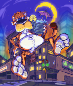3_toes anthro arched_soles belly beverage big_belly building clenched_teeth cocktail_garnish cocktail_umbrella coconut coconut_drink curling_toes drupe_(fruit) eyewear eyewear_only feet food fruit fur holding_beverage holding_object humanoid_feet looking_at_viewer macro male markings mascot moon nude overweight overweight_anthro overweight_male paws plant plantigrade sign sitting sitting_on_building skin_folds slightly_chubby slightly_chubby_anthro slightly_chubby_male smile smiling_at_viewer soles solo spots spotted_body spotted_fur spread_legs spreading sunglasses sunglasses_only tail teeth toes traffic_light two_tone_feet whiskers white_soles wrinkled_feet wrinkles scudmum cheetos chester_cheetah cheetah felid feline mammal 2025 colored colored_sketch digital_drawing_(artwork) digital_media_(artwork) hi_res shaded sketch