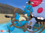 anthro canid canine duo feet female forced generation_1_pokemon generation_4_pokemon genitals hi_res kinktober link6432 looking_pleasured lucario male male/female mammal nintendo oral oral_penetration pawpads paws penetration pokemon pokemon_(species) pussy sex simple_background soles spikes spikes_(anatomy) tentacles tentacruel toes vaginal vaginal_penetration