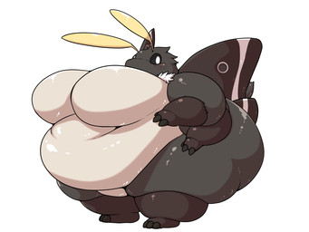 4_arms anthro belly big_belly big_breasts big_butt biped black_body black_fur breasts butt female female_anthro fur huge_belly huge_breasts huge_butt hyper hyper_belly insect_wings looking_at_viewer multi_arm multi_limb non-mammal_breasts nude nude_anthro nude_female obese obese_anthro obese_female overweight overweight_anthro overweight_female simple_background solo standing thick_thighs white_belly wide_hips wings yosioka_san jonasii arthropod insect lepidopteran moth 4:3 digital_media_(artwork) hi_res