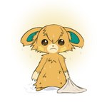 ambiguous_gender anthro frown fur holding_object holding_towel looking_at_viewer orange_body orange_fur sad simple_background solo towel wet white_background vono nintendo pokemon generation_9_pokemon pawmo pokemon_(species) 2023