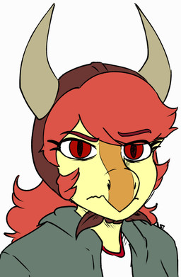 anthro clothing eyelashes female front_view green_clothing green_jacket green_topwear hair hat headgear headwear jacket long_hair looking_at_viewer red_eyes red_hair scales simple_background solo topwear white_background yellow_body yellow_scales jacket_ignites third-party_edit cavemanon_studios puppet_pals snoot_game schizo_chan_(snoot_game) compsognathid compsognathus dinosaur prehistoric_species reptile saurischian scalie theropod 2025 color_edit colored digital_drawing_(artwork) digital_media_(artwork) headshot_portrait portrait