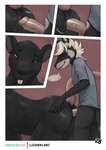 anal anal_penetration anthro anthro_on_anthro anthro_penetrated anthro_penetrating anthro_penetrating_anthro anus biped black_body black_fur blush bottomless bottomless_anthro bottomless_male brown_eyes buckteeth butt clothed clothing duo erection from_behind_position fur genitals green_eyes grey_body grey_fur hair hand_on_butt humanoid_genitalia humanoid_penis interspecies larger_male larger_penetrated male male/male male_anthro male_penetrated male_penetrating male_penetrating_male monotone_body monotone_fur multicolored_body nude_anthro nude_male penetration penile penile_penetration penis penis_in_ass sex size_difference smaller_male smile teeth text whiskers white_hair lizardlars aidan_(lizardlars) corey mammal murid murine procyonid raccoon rat rodent 2025 absurd_res comic digital_media_(artwork) english_text hi_res