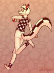 anthro butt checkered checkered_clothing clothed clothing fur hair looking_at_viewer looking_back male nude partially_clothed pattern_clothing running simple_background smile solo tail tan_body tan_fur topwear solarlewds zoophobia garfield_(zoophobia) canid canine fox mammal digital_media_(artwork) hi_res