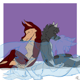 69_position all_fours animal_genitalia animal_penis anthro anthro_on_anthro anthro_penetrated anthro_penetrating anthro_penetrating_anthro astral_projection back_to_back backsack balls biped black_body black_fur border butt canine_genitalia canine_penis cheek_tuft dipstick_ears duo ear_markings eyes_closed facial_tuft fellatio fur fur_markings genitals ghost_sex gloves_(marking) grey_body grey_fur head_tuft knot lying male male/male male_penetrated male_penetrating male_penetrating_male markings multicolored_body multicolored_ears multicolored_fur mutual_fellatio mutual_oral mutual_oral_penetration mutual_penetration mutual_penile mutual_penile_penetration mutual_penis_in_mouth on_back oral oral_penetration oral_while_penetrating penetration penile penis penis_in_mouth purple_background red_body red_fur sex sheath simple_background sitting tan_body tan_fur translucent translucent_body tuft two_tone_body two_tone_fur white_border magnificent-arsehole canid canine ghost mammal spirit 1:1 hi_res signature