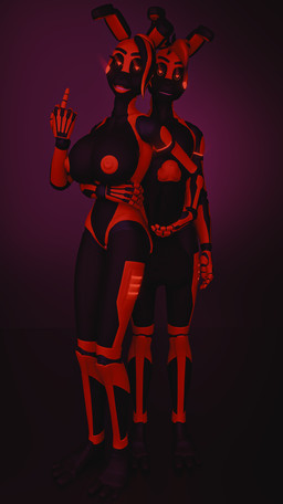 anthro balls big_balls big_breasts big_penis breasts female genitals looking_at_viewer machine male nipples nude penis bunnnyboi disembowell_(modeler) red-eye_(modeler) five_nights_at_freddy's scottgames fan_character rubin_(bunnnyboi) ruby_(bunnnyboi) android animatronic lagomorph leporid mammal rabbit robot 3d_(artwork) absurd_res digital_media_(artwork) hi_res