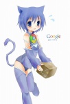 blue_body blue_eyes blue_fur blue_hair blush box browser cardboard cardboard_box clothing container female fur hair legwear one-piece_swimsuit open_mouth short_hair simple_background solo swimwear tail text thigh_highs tongue white_background 40kino google google_chrome os-tan animal_humanoid cat_humanoid digital_creature domestic_cat felid felid_humanoid feline feline_humanoid felis humanoid mammal mammal_humanoid english_text