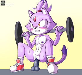 5_fingers amber_eyes anthro areola athletic athletic_anthro athletic_female barbell barbell_squats blush bodily_fluids breasts chest_tuft clenched_teeth clitoris clothing countershade_torso countershading crouching dildo dildo_in_vagina dildo_insertion dildo_sitting exercise eyelashes female fingers flat_chested footwear footwear_only forehead_gem fucked_silly fur gem genital_fluids genitals grimace humanoid_dildo light_body looking_pleasured mostly_nude mostly_nude_anthro mostly_nude_female multicolored_body multicolored_fur narrowed_eyes nipples orange_eyes penetration pubes purple_areola purple_body purple_fur purple_nipples purple_vulva red_clothing red_footwear red_shoes sex_toy sex_toy_in_vagina sex_toy_insertion sexercise shoes shoes_only simple_background small_breasts socks socks_only solo spread_legs spreading squats sweat teeth text tuft two_tone_body two_tone_fur vaginal vaginal_fluids vaginal_fluids_on_dildo vaginal_penetration vulva weightlifting white_body white_clothing white_footwear white_fur white_socks workout yellow_eyes fourssss sega sonic_the_hedgehog_(series) blaze_the_cat domestic_cat felid feline felis mammal hi_res url