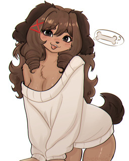 Rating: s
ID: 5643693
Date: 2025-06-15 09:18:22 -0400
Status: active
Score: 42
2025 absurd_res anthro blush bone breasts canid canine canis cleavage clothed clothing digital_media_(artwork) domestic_dog drill_curls evebevie female female_anthro floppy_ears fur hair hi_res long_hair looking_at_viewer lop_ears mammal pictographics puppy_(puppyypawss) question_mark solo sweater tail topwear post #5643693