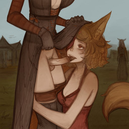 balls big_breasts bottomless bottomless_humanoid breasts building cleavage clothed clothed_humanoid clothing detailed_background faceless_character fangs female foreskin genitals gloves group gynomorph gynomorph/female handwear house humanoid_genitalia humanoid_on_humanoid humanoid_penis inner_ear_fluff intersex intersex/female legwear licking oral penile penis penis_lick sex standing tail teeth thigh_highs tongue trio tuft syvaron animal_humanoid canid canid_humanoid canine canine_humanoid fox_humanoid humanoid mammal mammal_humanoid 1:1 2025 hi_res