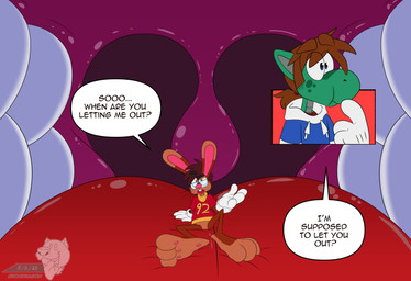 3_toes 4_fingers anthro big_feet big_tongue cartoon_gloves cheek_bulge duo feet fingers inside_mouth male male/male mawplay open_mouth pawpads paws red_tongue sitting soft_vore soles toes tongue toony uvula vore whiskers crocdragon89 mythology joshua_edgars_(crocdragon89) roderick_(tamerkoh) toon_joshua_edgars_(crocdragon89) dragon lagomorph leporid mammal mythological_creature mythological_scalie rabbit scalie absurd_res hi_res