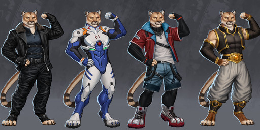 anthro clothing costume eva_suit footwear jacket majin_outfit male muscular muscular_anthro muscular_male re_requiem shoes shoeware skinsuit sneakers solo sport_outfit sport_suit sport_uniform tight_clothing topwear chamomile_(artist) capcom dragon_ball resident_evil leon_kennedy ricius_teck cougar felid feline mammal absurd_res hi_res model_sheet