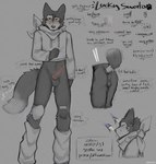 animal_genitalia animal_penis anthro anus assisted_exposure backsack balls band-aid band-aid_on_face band-aid_on_leg bandage bandage_on_face black_body black_fur blush bodily_fluids bracelet breath bulge butt canine_genitalia canine_penis character_bio clothing cropped_hoodie dipstick_tail encouragement flustered fur genital_fluids genitals heart_symbol in_denial jewelry kerchief knee_pads knot leg_warmers legwear male markings medallion midriff mole_(marking) narrowed_eyes neckerchief neckwear nervous penis pie_cut_eyes pleading_eyes precum pronouns shaking shy slim_male smile solo stated_age stated_gender stated_height stated_penis_size stated_sexuality submissive tail tail_grab tail_markings tail_motion tailwag technology text throbbing throbbing_penis tongue tongue_out trembling v-line cerberussenn lucky_sweeto_(cerberussenn) canid canine canis mammal wolf absurd_res english_text hi_res signature sketch_page