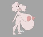 anthro belly big_belly big_breasts big_nipples breasts elena_su_(skachy) female huge_belly huge_breasts hyper hyper_belly hyper_breasts hyper_pregnancy nipples pregnant solo skachy fan_character canid canine fennec_fox fox mammal true_fox absurd_res hi_res