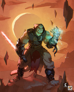 anthro armor electricity electrogenesis force_lightning holding_lightsaber lightning lightsaber male melee_weapon muscular muscular_anthro muscular_male planet pose posing_for_the_viewer power power-up red_lightsaber reverse_grip sith sith_lord solo weapon nexus star_wars ricius_teck cougar felid feline mammal hi_res