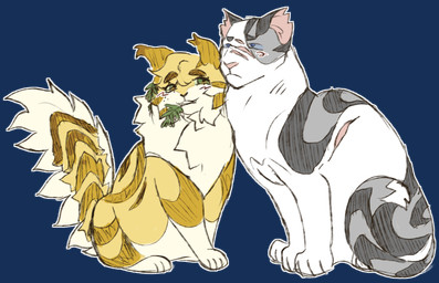 blue_eyes blush blush_stickers brown_eyes duo eyebrows facial_scar female feral fern fluffy fluffy_tail freckles fur grey_body grey_fur heart_symbol holding_plant male male/female romantic romantic_couple scar simple_background sitting tail thick_eyebrows transparent_background white_body white_fur yellow_body yellow_fur anglwshot warriors_(book_series) fernsong_(warriors) ivypool_(warriors) domestic_cat felid feline felis mammal alpha_channel hi_res sketch