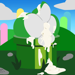 after_anal after_sex backsack balls big_balls big_butt bodily_fluids butt butt_focus cum cum_in_ass cum_inside cum_on_balls cum_on_butt cum_on_tail faceless_character genital_fluids genitals green_body male multicolored_body non-mammal_balls outside pipe solo stuck tail two_tone_body cordometer mario_bros nintendo green_yoshi scalie yoshi 1:1 2019 hi_res