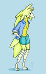 anthro bottomwear clothed clothing male open_clothing open_shirt open_topwear rolled_up_sleeves shirt shorts simple_background solo tall topwear jared_dillon lucas_(jared_dillon) avian bird budgerigar loriinae parakeet parrot true_parrot 5:8 absurd_res hi_res shaded simple_shading