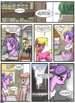 dialogue female female/female feral group quadruped tail text john_joseco friendship_is_magic hasbro my_little_pony cherry_berry_(mlp) pink_pearl_(mlp) equid equine horse mammal pony comic english_text