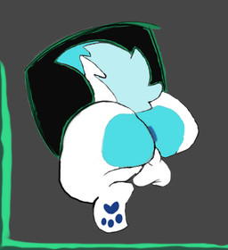 anus backsack balls big_balls big_butt butt feral genitals male pawpads rear_view simple_background solo slimecatt deltarune undertale_(series) dasque_bar(k) fan_character darkner monster 2021 digital_media_(artwork)