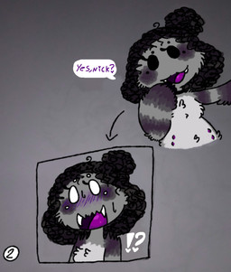 belly black_body black_fur black_hair blush bodily_fluids cute_fangs fangs fur grey_body grey_fur hair heart_symbol male multi_eye multi_nipple nipples nude open_mouth simple_background slightly_chubby smile surprised teeth text white_body white_fur sosu-the-blue-wolf velley_(beastbeans) arachnid arthropod spider absurd_res colored digital_drawing_(artwork) digital_media_(artwork) hi_res