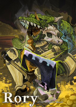 armor axe bone brown_body brown_eyes brown_fur brown_hair clothing corpse costume female fur hair holding_axe holding_object holding_weapon sitting skull text weapon luny_doobles dog_knight_rpg mythology rory_(ceehaz) canid canine canis dobermann domestic_dog dragon mammal mythological_creature mythological_scalie pinscher scalie 2023 absurd_res english_text hi_res