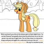 1:1 apple apple_tree applejack_(mlp) bitterplaguerat clothing cutie_mark dialogue earth_pony english_text equid equine female feral food friendship_is_magic fruit fruit_tree green_eyes hasbro hat headgear headwear horse mammal my_little_pony plant pony solo text tree