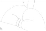 anus big_butt butt desk female furniture genitals pussy scut_tail short_tail solo table tail thick_thighs the_good_guy_two disney zootopia judy_hopps lagomorph leporid mammal rabbit 3:2 hi_res monochrome sketch