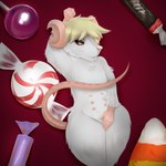 anthro candy candy_corn dessert female food lollipop long_tail micro multi_nipple nipples smug solo tail cinicalvoice tootsie_roll mammal murid murine rat rodent 1:1 absurd_res hi_res