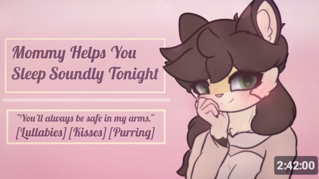 anthro asmr caption clothing female gradient_background looking_at_viewer motherly pajamas simple_background stripes text title_card youtube_thumbnail milnegake_cherret star_trek sonya_bayleaf_(milnegake_cherret) caitian felid mammal english_text hi_res meme mother_(lore) parent_(lore)