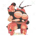 ambiguous_gender simple_background solo white_background kotaro_kurokawa nintendo pokemon buzzwole generation_7_pokemon pokemon_(species) ultra_beast 1:1 2018