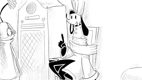 anthro armor bound chair clothing coat_cape duo electronics female flower furniture hat headgear headwear helmet male military_uniform plant radio rope tied_to_chair uniform dragonweirdo daisy_(dragonweirdo) puck_(dragonweirdo) canid canine canis domestic_dog mammal rodent sciurid tree_squirrel 16:9 hi_res monochrome widescreen