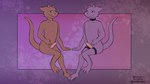 anthro duo erection genitals horn male nude paws penis reflection simple_background sitting tail komododrogon ignis_(komododrogon) zephyr_(komododrogon) kobold scalie 16:9 concept_art hi_res widescreen