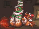 anthro big_breasts big_butt breasts butt female genitals holidays huge_breasts nipple_piercing nipples nude piercing pussy smile solo tongue tongue_out reaper3d christmas nery_(reaper3d) bovid bovine cattle equid equine horse hybrid mammal hi_res