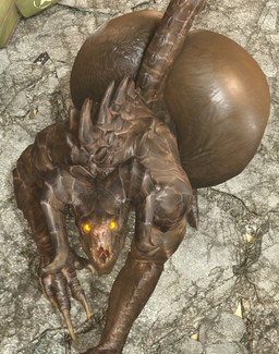 2_horns all_fours anthro big_butt branded butt day enclave_(fallout) glistening glistening_butt glowing glowing_eyes horn huge_butt light male nude open_mouth outside solo sunlight tail thick_tail yellow_eyes willie_piv fallout microsoft enclaw_(willie_piv) deathclaw scalie 3d_(artwork) digital_media_(artwork) hi_res