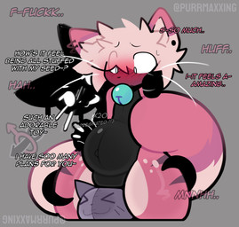 :3 >w< anal anal_penetration anthro anthro_on_anthro anthro_penetrated anthro_penetrating anthro_penetrating_anthro bell bell_collar black_bodysuit black_clothing black_nose black_skinsuit blush blushing_profusely bodily_fluids bodysuit bulge clothed clothed_anthro clothed_male clothing collar count cum cum_in_ass cum_inside dialogue ear_piercing exclamation_point fur gender_symbol genital_fluids grey_background kneeling male male/male male_anthro male_penetrated male_penetrating male_penetrating_male male_symbol markings moan open_mouth orgasm_count penetration piercing pink_body pink_fur pink_male_symbol pink_text plushie pregnant pregnant_male profanity restrained restrained_by_tentacles sex simple_background skimpy skinsuit spots spotted_body spotted_fur striped_body striped_fur stripes sweat symbol talking_to_another talking_to_partner tan_body tan_fur tentacle_in_ass tentacle_penetration tentacles tentacles_on_male text tight_clothing walk-in whiskers white_eyes white_mouth white_nose white_text white_whiskers purrmaxxing glue_(purrmaxxing) zero_(purrmaxxing) domestic_cat felid feline felis mammal 2025 artist_name english_text hi_res