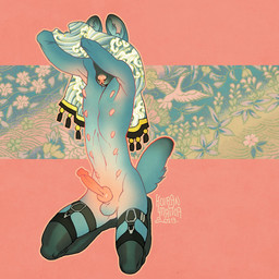 10_nipples abstract_background animal_genitalia animal_penis anthro balls belly_nipples blue_balls blue_body blue_ears blue_fur blue_inner_ear_fluff blue_tail canine_genitalia canine_penis covering covering_eyes covering_face erection femboy flower fur genitals humanoid_genitalia humanoid_penis hybrid_genitalia hybrid_penis inner_ear_fluff kneeling knot knotted_humanoid_penis knotted_penis leg_belt male male_anthro mostly_nude_anthro mostly_nude_male multi_nipple nipples penis pink_nipples pink_nose pink_penis plant skinny_anthro skinny_male solo tail towel tuft koiranmaitoa ambient_bird canid canine canis domestic_dog mammal 1:1 2019 full-length_portrait hi_res portrait