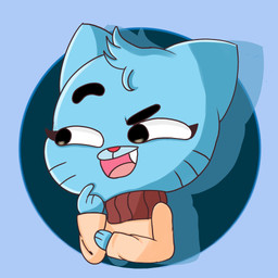 4_fingers anthro arms_bent black_eyebrows black_eyes blue_background blue_body blue_fur circle clothed clothed_anthro clothed_male clothing eyebrows eyelashes fangs fingers fur hair light male male_anthro markings no_pupils open_mouth open_smile pink_tongue red_nose short_hair simple_background small_nose smile solo tan_clothing tan_sweater tan_topwear teeth tongue topwear whisker_markings young young_anthro young_male peypey_mei1925 cartoon_network the_amazing_world_of_gumball gumball_watterson domestic_cat felid feline felis mammal 1:1 2023 colored digital_drawing_(artwork) digital_media_(artwork) english_description half-length_portrait hi_res lighting portrait shaded