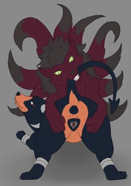 animal_genitalia animal_vulva anus bite canine_genitalia canine_vulva duo female feral genitals male spread_vulva spreading tail tail_bite tail_in_mouth vulva tiny_terrible nintendo pokemon october_flixard_(character) generation_1_pokemon generation_2_pokemon houndoom ninetales pokemon_(species)